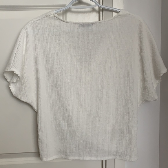 White Textured Zara Top - Picture 2 of 4